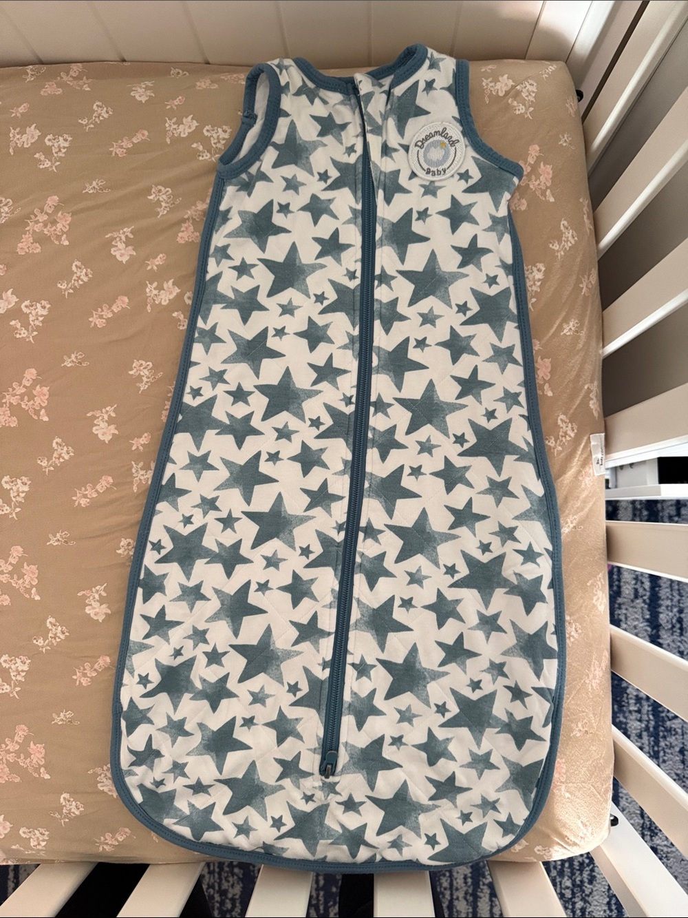 Blue Star Sleep Sack for Babies - Cozy Sleeveless Swaddle